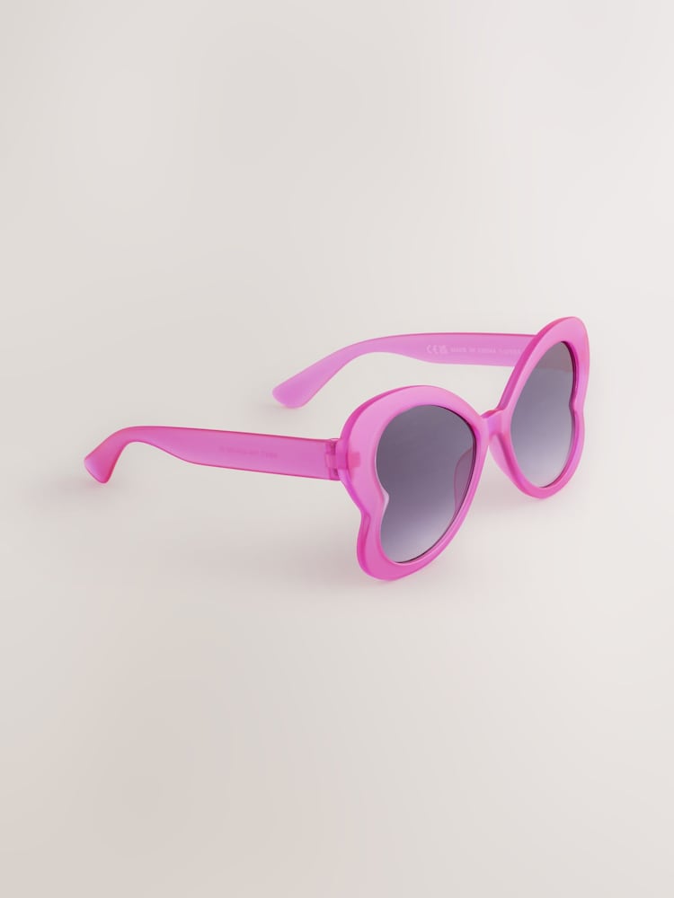 Bright Pink Novelty Butterfly Sunglasses - Image 1 of 3 Bright Pink Novelty Butterfly Sunglasses - Image 1 of 3