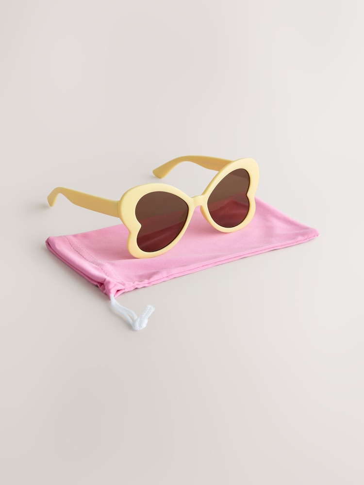 Yellow Novelty Butterfly Sunglasses - Image 2 of 6 Yellow Novelty Butterfly Sunglasses - Image 2 of 6