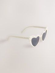 White Novelty Heart Sunglasses - Image 1 of 3