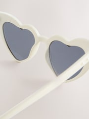 White Novelty Heart Sunglasses - Image 3 of 3