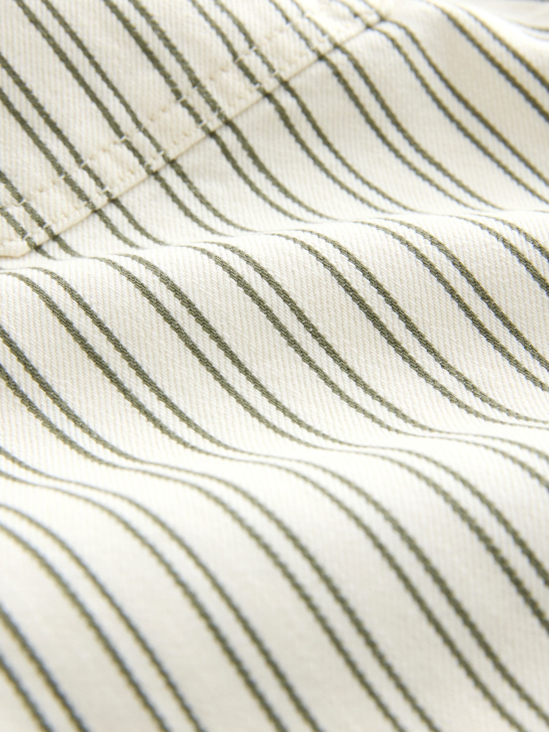 Buy Ecru/Green Stripe Frill Sleeve Denim Gilet from the Next UK