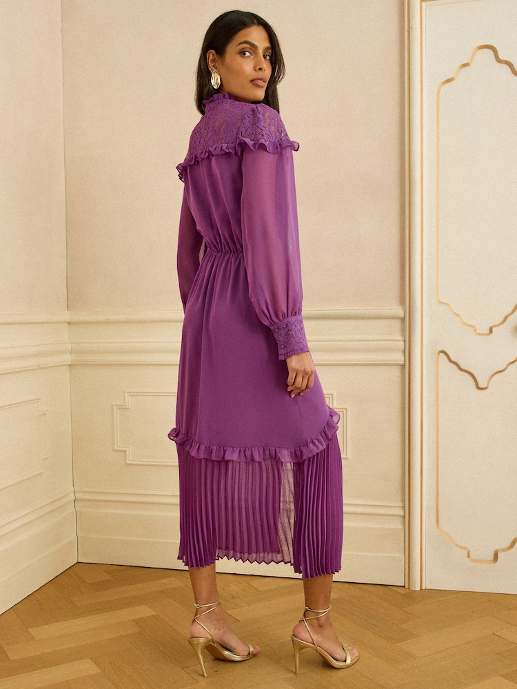 purple lace 3 4 sleeve dress Short 3/4 Sleeve Lace Cocktail Dress
