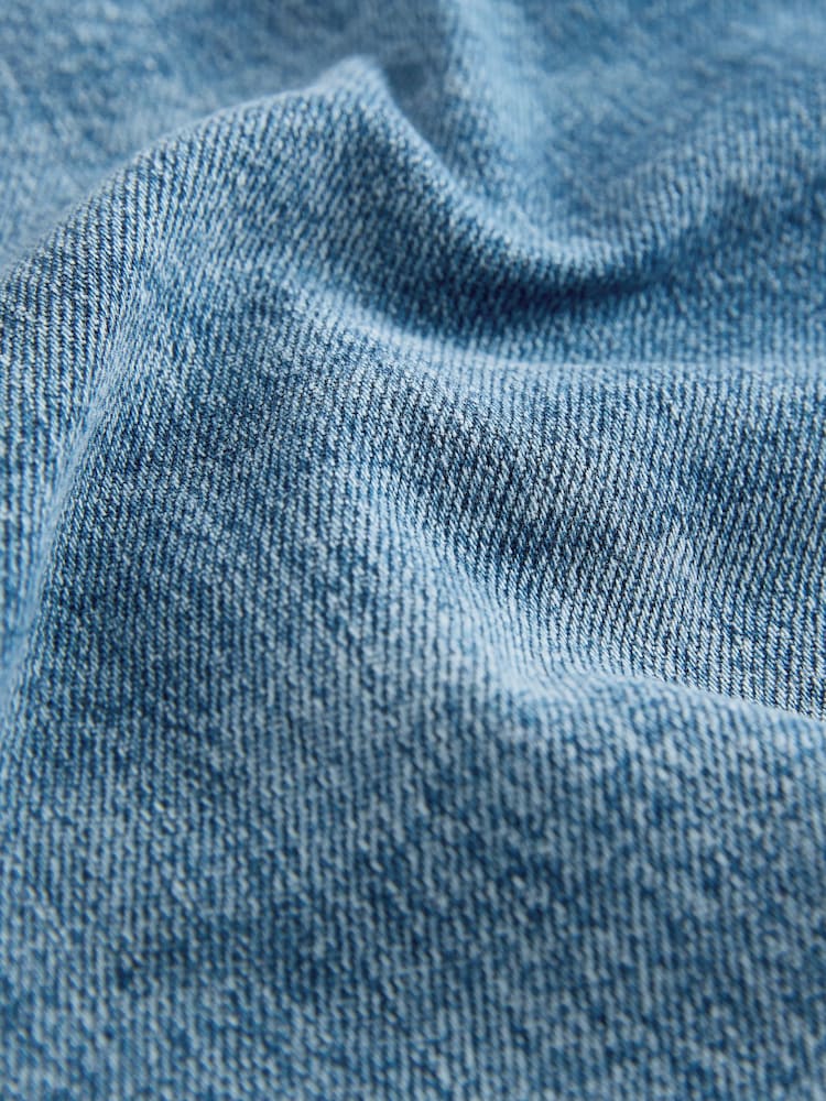 Mid Blue Split Hem High rise Denim Shorts - Image 2 of 4