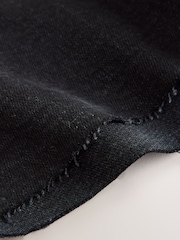 Black Split Hem High rise Denim Shorts - Image 2 of 4