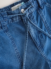 Dark Blue Denim Utility Shorts - Image 2 of 4