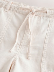 Ecru Denim Utility Shorts - Image 8 of 10