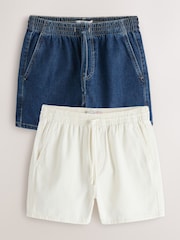 Dark/White Pull On Shorts - Image 1 of 7