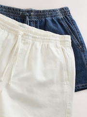Dark/White Pull On Shorts - Image 5 of 7