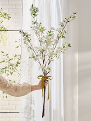 White Set of 2 Artificial Blossom Stems - Image 1 of 4