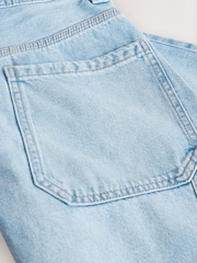 Bleach Blue Utility Style Denim Jort Shorts - Image 8 of 8