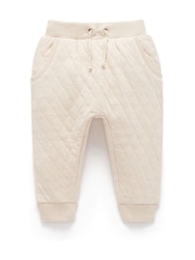 Purebaby Natural Quilted Track Trousers - Image 1 of 4