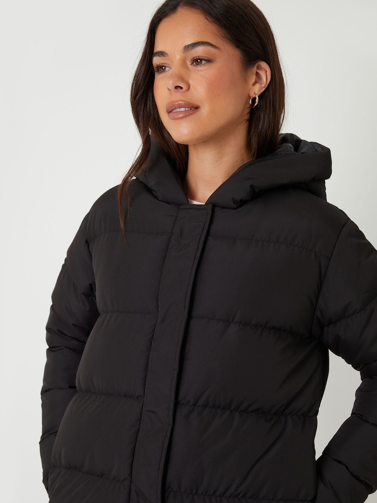 Threadbare Black Curve Puffer Jacket - Image 5 of 5 Threadbare Black Curve Puffer Jacket - Image 5 of 5