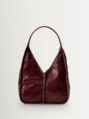Hereu Studio Burgundy Calella Hobo Trimmed Shoulder Bag - Image 1 of 5