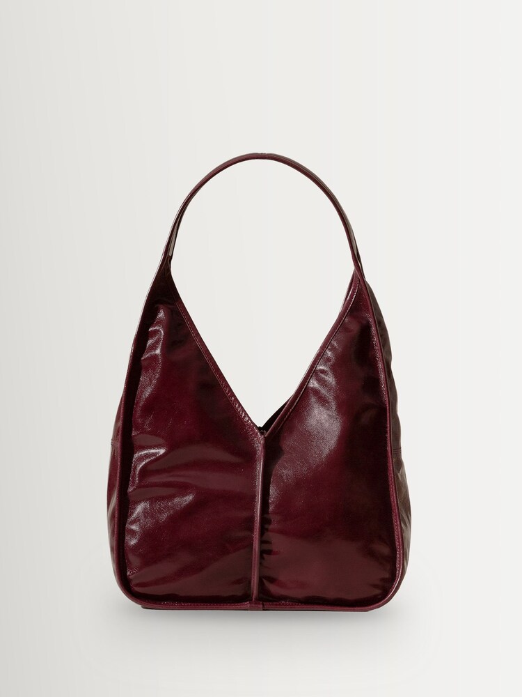 Hereu Studio Burgundy Calella Hobo Trimmed Shoulder Bag - Image 1 of 5