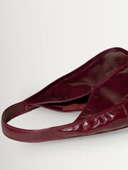 Hereu Studio Burgundy Calella Hobo Trimmed Shoulder Bag - Image 2 of 5