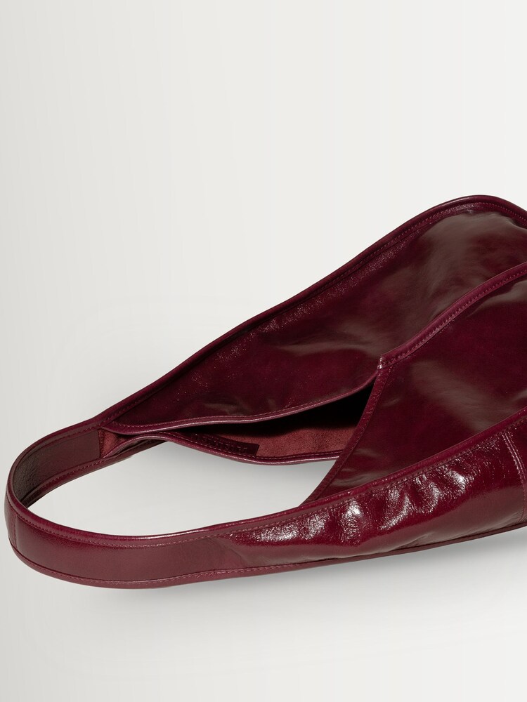 Hereu Studio Burgundy Calella Hobo Trimmed Shoulder Bag - Image 2 of 5