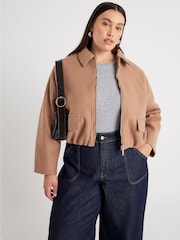 River Island Brown Harrington Jacket - Image 1 of 6