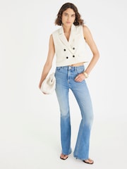 River Island Blue High Rise Sculpt Flare Jeans - Image 2 of 4