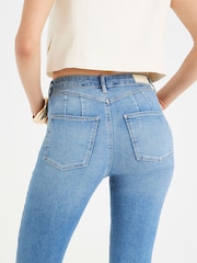 River Island Blue High Rise Sculpt Flare Jeans - Image 3 of 4