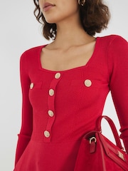 River Island Red Peplum Brunch Blouse - Image 6 of 6
