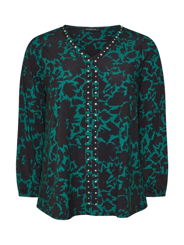 Evans Studded Jersey Top - Image 5 of 5