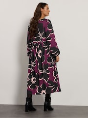 Evans Large Purple Floral Boho Dress - Image 3 of 5