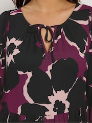 Evans Large Purple Floral Boho Dress - Image 4 of 5