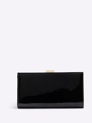 River Island Black Patent Monogram Panelled Purse - Image 2 of 5