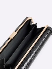 River Island Black Patent Monogram Panelled Purse - Image 4 of 5