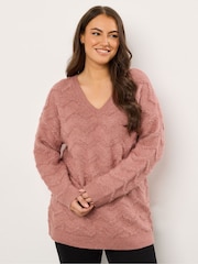 Evans Zig Zag V-Neck Jumper - Image 1 of 5