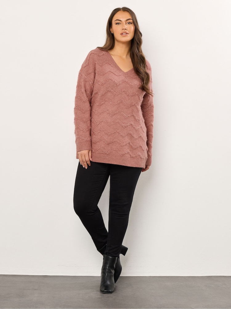 Evans Zig Zag V-Neck Jumper - Image 2 of 5