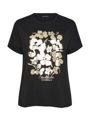 Evans Floral Foil Black T-Shirt - Image 4 of 5