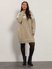 Evans Fairisle Pattern Jumper Dress - Image 2 of 5