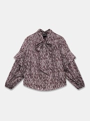 Mint Velvet Red Burgundy Leaf Print Blouse - Image 7 of 8