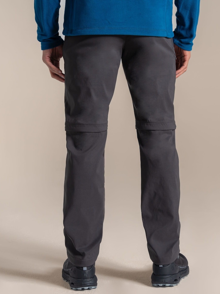 Craghoppers Grey Kiwi Pro III Convertible Trousers - Image 2 of 8 Craghoppers Grey Kiwi Pro III Convertible Trousers - Image 2 of 8