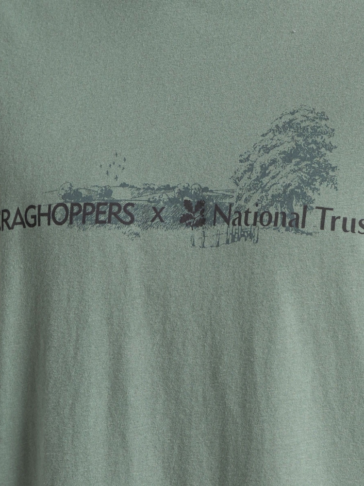 Craghoppers Green National Trust Sabden Short Sleeve T-Shirt - Image 4 of 4 Craghoppers Green National Trust Sabden Short Sleeve T-Shirt - Image 4 of 4