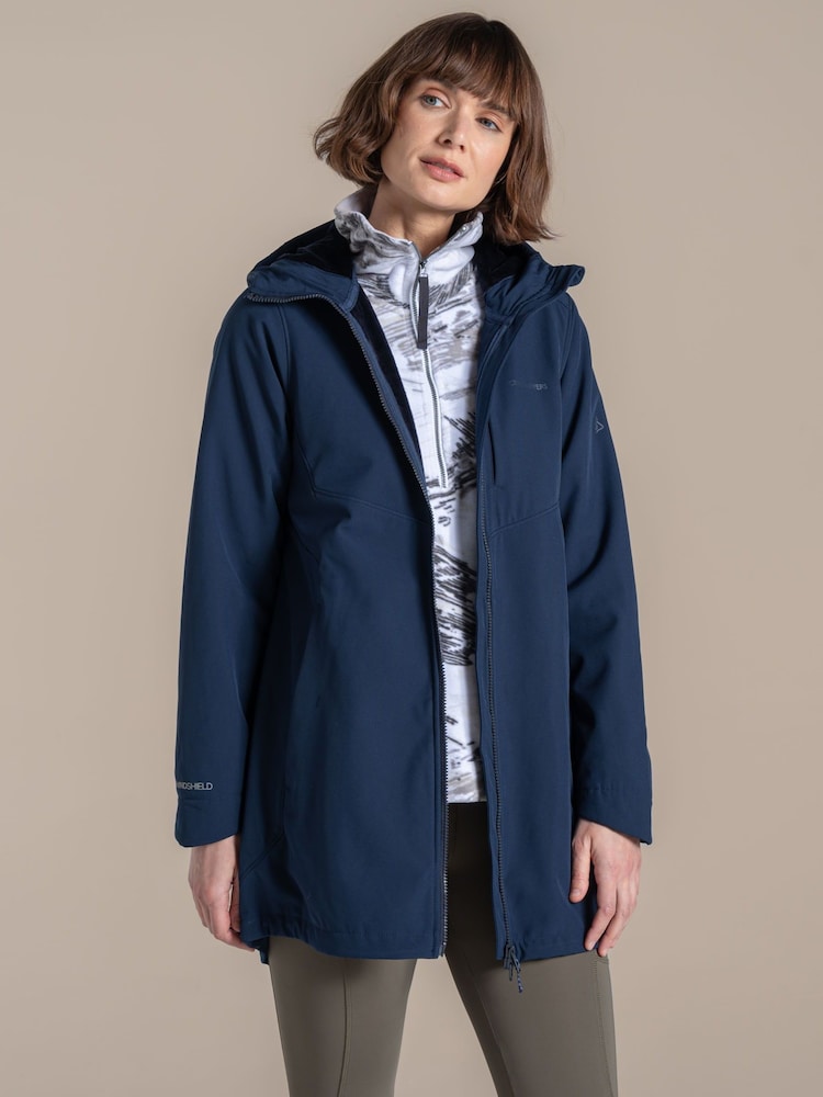 Craghoppers Blue Hopegill Hooded Jacket - Image 1 of 8 Craghoppers Blue Hopegill Hooded Jacket - Image 1 of 8