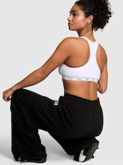 Victoria's Secret PINK Black Logo Print Fleece Joggers - Image 2 of 2