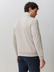 BOSS Grey Zetrust Logo Quarter Zip Sweatshirt - Image 2 of 4