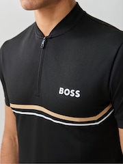 BOSS Black Stripe Detail Tennis Polo Shirt - Image 4 of 6