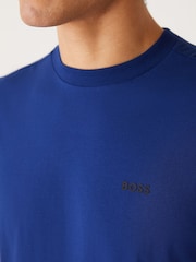 BOSS Blue Regular Fit Logo T-Shirt - Image 3 of 5