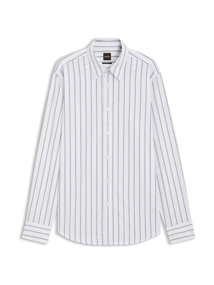 BOSS White Relegant Regular-Fit Shirt - Image 5 of 5 BOSS White Relegant Regular-Fit Shirt - Image 5 of 5