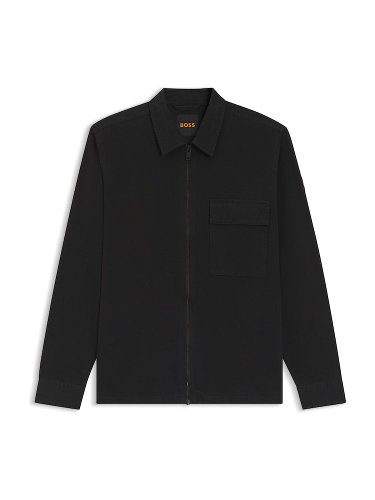 BOSS Black Lorum Regular-Fit Zip Through Overshirt - Image 4 of 4