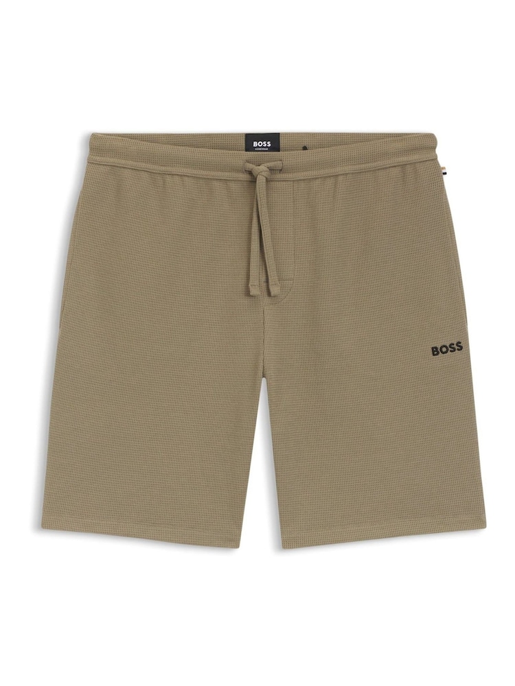BOSS Brown Waffle Shorts - Image 1 of 2 BOSS Brown Waffle Shorts - Image 1 of 2