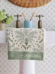 Joules Green Palm Geo Towel - Image 2 of 3