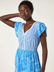 Vestido midi Ric Rac com estampa floral romana - Imagem 4 de 5