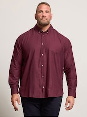 BadRhino Big & Tall Red Long Sleeve Slub Shirt - Image 1 of 6