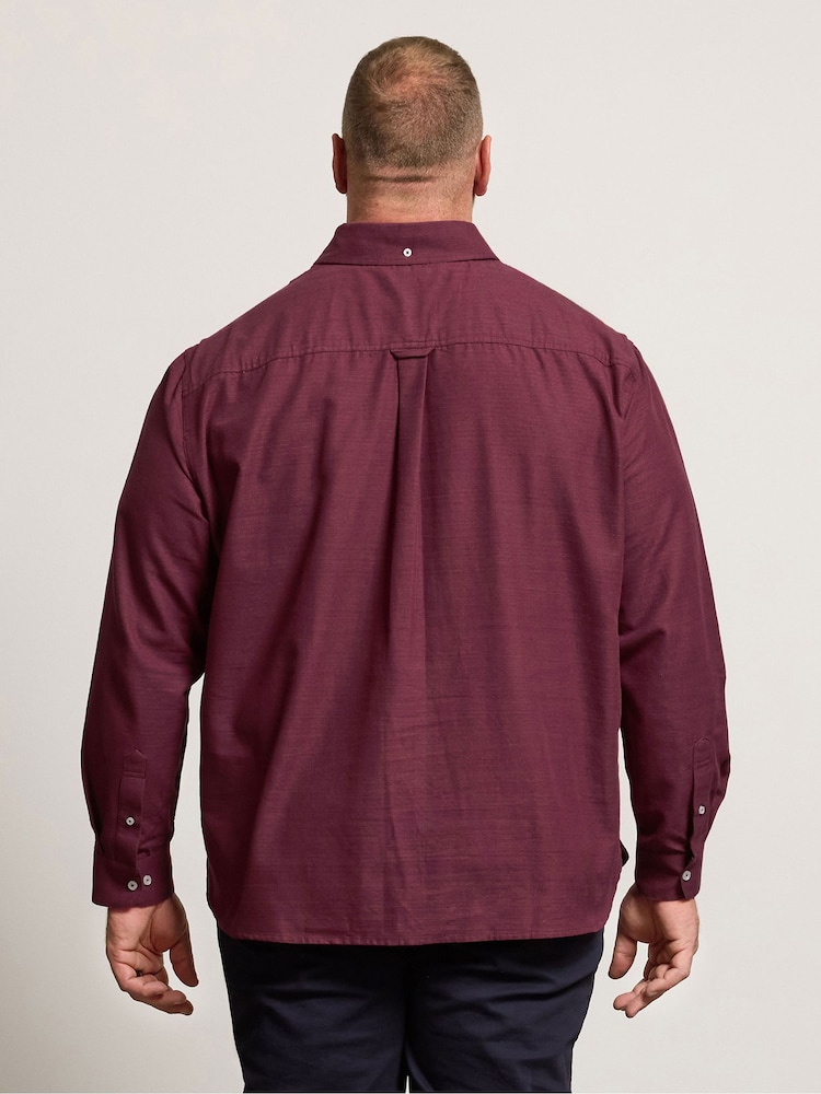 BadRhino Big & Tall Red Long Sleeve Slub Shirt - Image 2 of 6