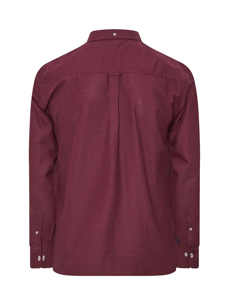 BadRhino Big & Tall Red Long Sleeve Slub Shirt - Image 6 of 6