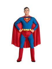 DC Blue/Red Adult Superman Fancy Costume Dress - Image 1 of 2